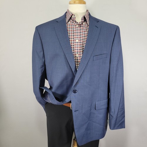Blazer cappotto sportivo uomo Michael Kors KAPLAN due bottoni blu misto lana 48R NUOVO
