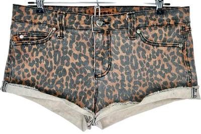 Pantalones Cortos Tripp NYC Vintage Daang Goodman Juniors Talla 8 (32) Cheetah Goth Emo Foto 1 de 4