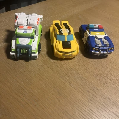 Lot Playskool Heroes Transformers Rescue Bots Bumblebee  Chase  Medix - Image 1 of 4