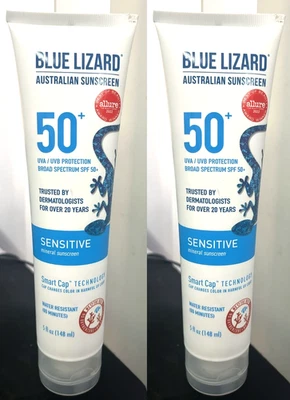 Blue Lizard Sensitive Sunscreen SPF 50+ (10 oz )  Mineral Lotion UVA/UVB -2 pack - Image 1 of 2