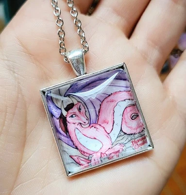 Lindo collar personalizado arte dragón Foto 1 de 3