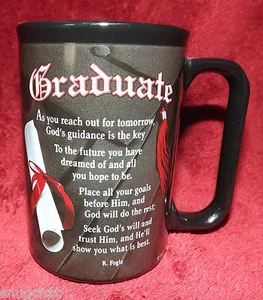 Taza de graduado taza negra traje de graduación diploma Dickson's, Inc. poema de R. Fogle - Imagen 1 de 6
