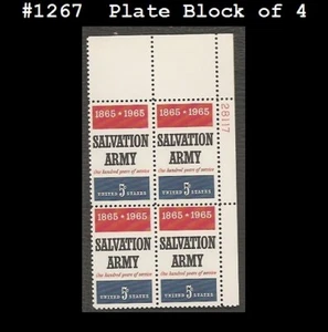 USA5 #1267 MNH PB4 Salvation Army - Picture 1 of 1