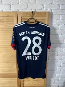 WRIEDT BAYERN MUNICH MATCH WORN AWAY FOOTBALL SHIRT 2017 - 2018 ADIDAS MEN sz 9 - Picture 1 of 6