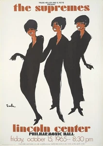Reproduction Motown "The Supremes, Lincoln Center" Poster - Bild 1 von 1
