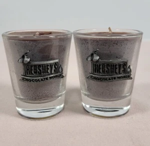 2 velas de chocolate Hershey Chocolate World Shot Glass Hershey Park nuevas sin etiquetas perfumadas - Imagen 1 de 6