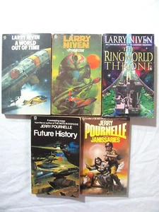 Larry Niven & Jerry Pournelle Lot of 5 Vintage Orbit Sci-Fi Paperback Novels - Picture 1 of 13