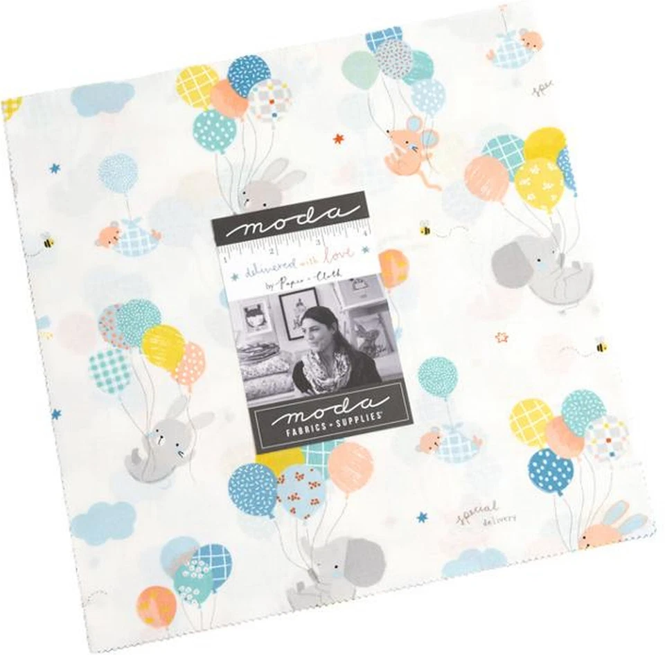 Delivered With Love Moda Layer Cake 42 100% Cotton 10" Precut Quilt Squares - Image 1 of 2