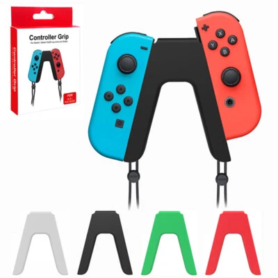 V Shape Handle Bracket Holder Grip For Nintendo Switch Joy-Con Controller UK Red - Image 1 of 4