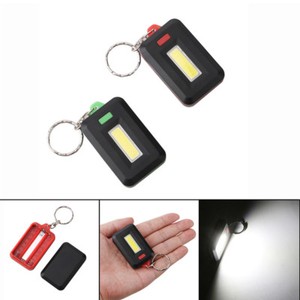 Mini LED COB Flashlight Waterproof Portable Keychain Torch Light Camping Lhm