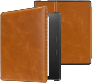 Case for Amazon Kindle Oasis 9th Gen 2017 Genuine Leather Cover Auto Wake Sleep - Picture 1 of 7