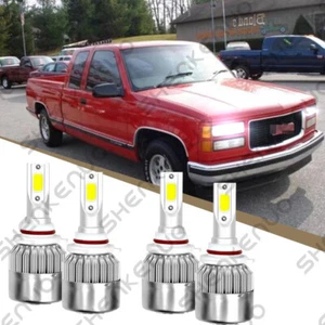 6000K LED Headlight Bulbs For GMC K2500 Suburban 1992-1999 High & Low Beam Qty4 - Picture 1 of 10