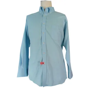 Izod shirt men's large blue 17 32 / 33 oxford dress button-down long-sleeve - Picture 1 of 12