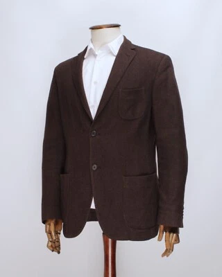 Mens ERMENEGILDO Z ZEGNA Wool Blend Brown Unlined Blazer Blazer Jacket M 50 R - Image 1 of 4