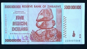 Zimbabwe 5 Billion Dollars 2008 P-84 REPLACEMENT ZA0007508 - Picture 1 of 2