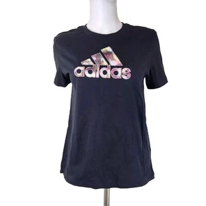Adidas Womens Size S Short Sleeve T Shirt Multi Sport Tee Black NWT --19 - Picture 1 of 9