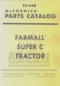Farmall Super C Tractor Parts Catalog Manual - Picture 1 of 1