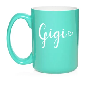 Keramik Kaffeebecher Tasse Gigi mit Herz - Bild 1 von 14