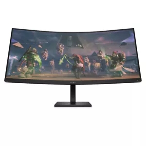 HP OMEN 780K8AA 34 in WQHD VA 165 Hz 1 ms Height Adjustable Black Gaming Monitor - Picture 1 of 6