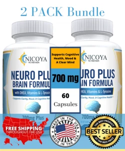 Neuro Brain & Focus 700MG+ | Healthy Memory Function & Clarity Nootropic 2 PK - Picture 1 of 11
