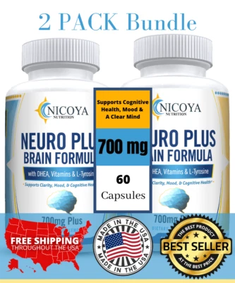 Neuro Brain & Focus 700MG+ | Función de memoria saludable y claridad nootrópica 2 PK Foto 1 de 4