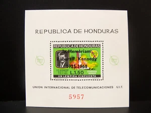 Honduras John F Kennedy Space Rocket At Cape 1968 Airmail Souvenir Sheet - Picture 1 of 4