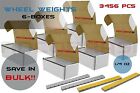 6 Boxes of 1/4oz Wheel Weights Low Pro Grey 576 Pieces per Box | 3456 Total Pcs