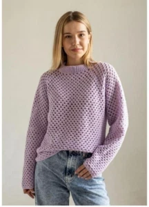 CROCHET PATTERN COPY Ladies Designer Granny stitch sweater easy XS-5XL 749J - Picture 1 of 4