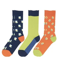 3 pares de calcetines para hombre George de moda novedad crew - Imagen 1 de 2