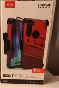 ZIZO BOLT Series Moto G Stylus Case with Tempered Glass -  Black & Red - Picture 1 of 1