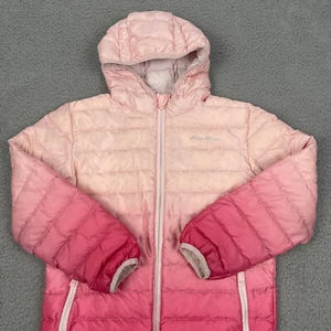 Eddie Bauer Cirrus Light Down Puffer Jacket Girls S Pink Fade Feminine Barbie - Picture 1 of 10