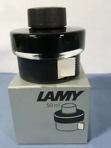 (1) Lamy Penna Stilografica 50 ml Bottiglia di Inchiostro Nero con Carta Blotter - Foto 1 di 5