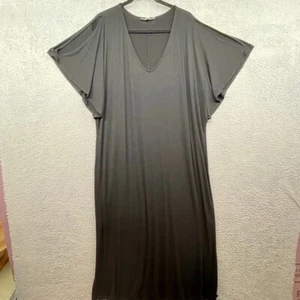 Jessica London Damen Maxikleid schwarz kurz ausgestellt Schlitzärmel V-Ausschnitt Gr. 22 - Bild 1 von 11