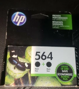 HP 564 Black 2 Ink Cartridge Twin Pack Sealed DeskJet 3500 OfficeJet - Bild 1 von 4