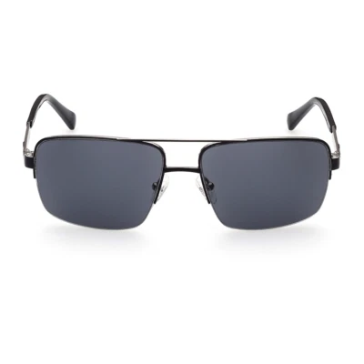 Harley Davidson HD0953X 02A Black Aviator Half-Rim Sunglasses Frame 59-16-140 St - Image 1 of 3