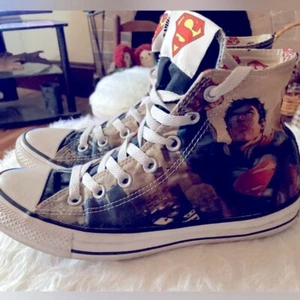 Vintage D C Comics All Star Superman High Tops Converse Sneakers - Picture 1 of 8