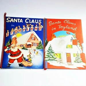 1950's VINTAGE SANTA CLAUS IN TOYLAND & STORYLAND POP UP BOOKS HARRY DOEHLA CO. - Picture 1 of 7