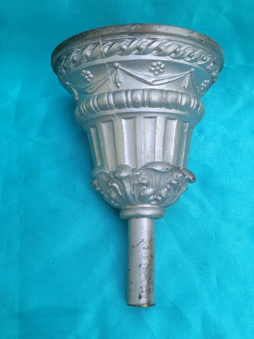 Ornate Antique Cast Metal w/ ext bar Chandelier Canopy Victorian Neoclassical Cover