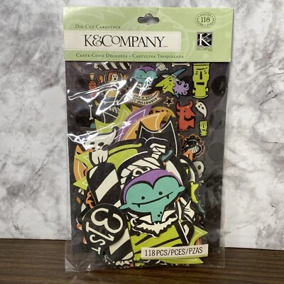 Cartulina troquelada de Halloween de K & Company para álbum de recortes diario de tarjetas Foto 1 de 4