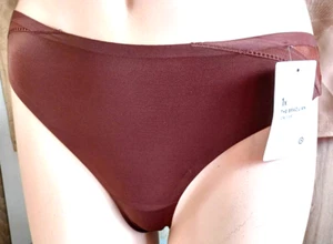Sexy Brazilian Höschen Slip low Rise Braun hinten Spitze Satin Front S - Bild 1 von 3
