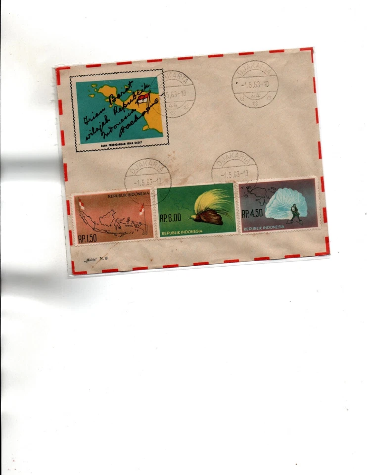 Indonesia FDC Sc#597 a 599 aves Foto 1 de 1