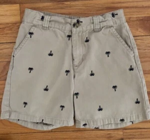 Boys Vintage GYMBOREE PALM TREES Tan Shorts Sz 7 - Picture 1 of 8