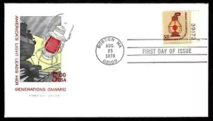 USA SCOTT # 1612, HF HOUSE OF FARNAM FDC COVER OF 1979 LANTERN WITH PLATE NUMBER - Picture 1 of 1