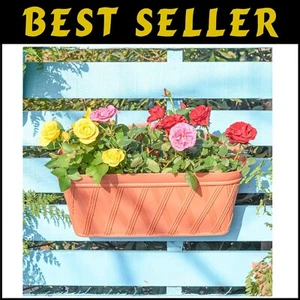 3-Pack Stylish Wall Hanging Planters for Indoor & Outdoor Use - Terracotta Color - Picture 1 of 9