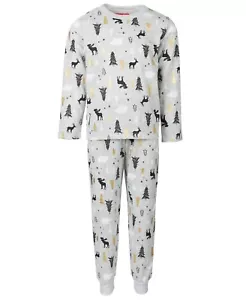 Matching Family PJs Kids Woodland Winter Trees Christmas Pajama Set 2T-3T #7019 - Picture 1 of 6