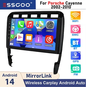 4+64G Car Stereo Android 14 GPS Navi Apple Carplay For Porsche Cayenne 2002-2010 - Imagen 1 de 14