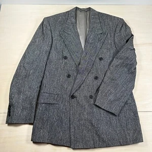 Vintage Designer Christian Dior Monsieur Bullock's Blazer Grey Jacket Size 41L - Picture 1 of 9