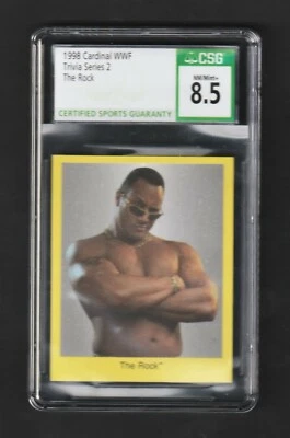 WOW!  1st The Rock / Dwayne Johnson WWE WWF 1998 Cardinal ~ Graded CSG 8.5 - Image 1 of 2