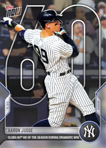 Tarjeta 929 Aaron Judge 60º jonrón de la temporada 2022 MLB TOPPS NOW - Imagen 1 de 2