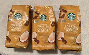 3 Bustine Starbucks Edizione Limitata COCCO TOSTATO MOKA Caffè Macinato BB 06/25 - Foto 1 di 5